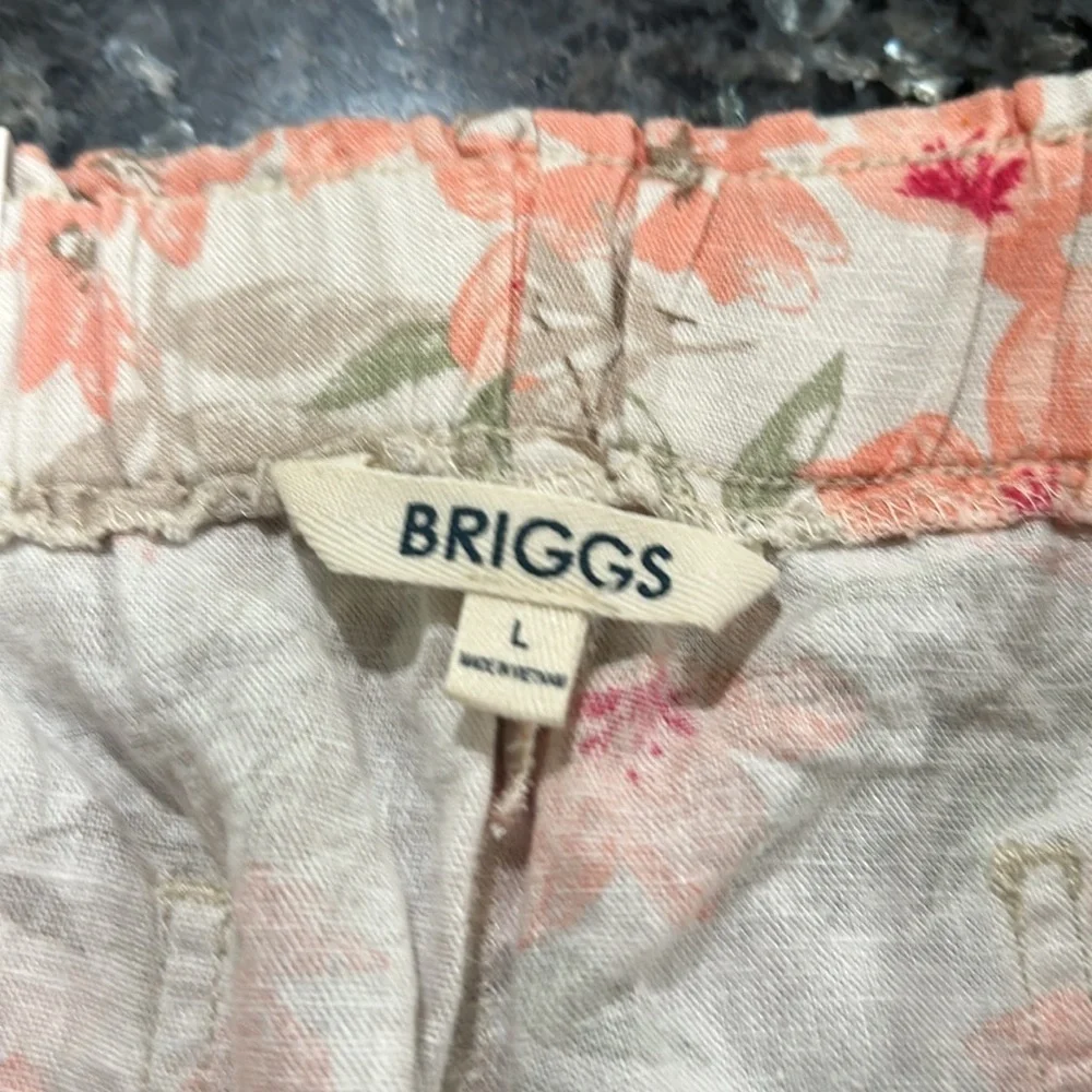Briggs New York Pink and White Bermudas Relaxed Fit